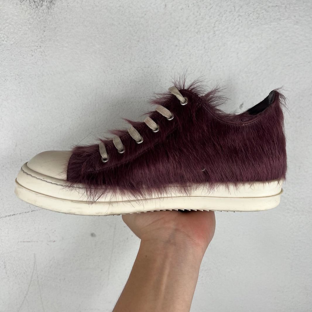 Rick Owens Amethyst Ponyhair Ramone Low Sneakers
