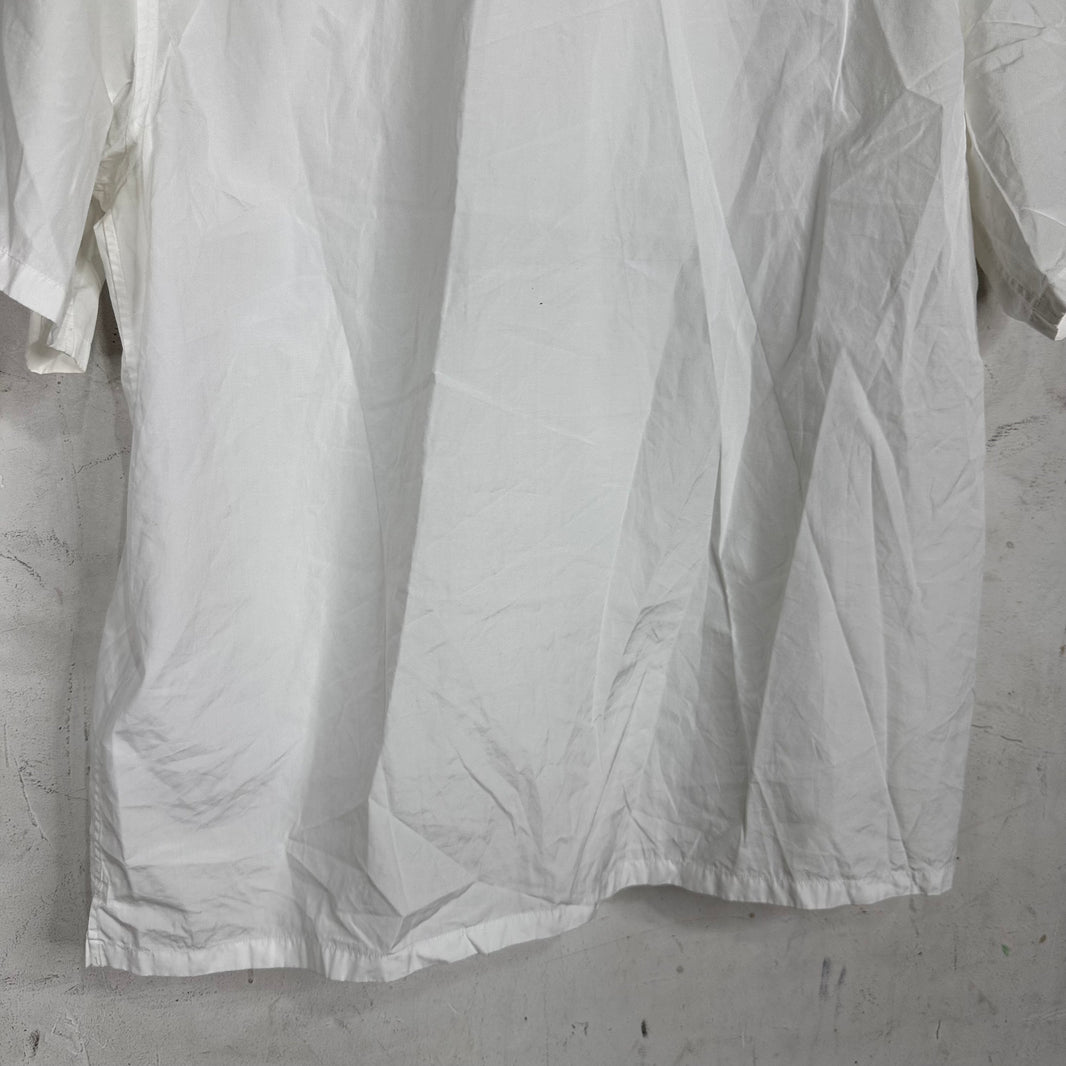 Prada White Triangular Patch S/S Shirt