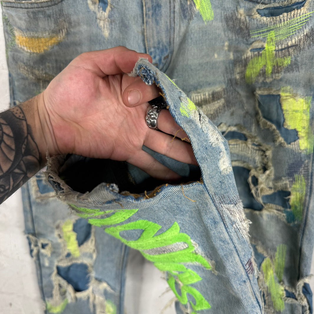 Endless Denim Repaired Back Logo Denim