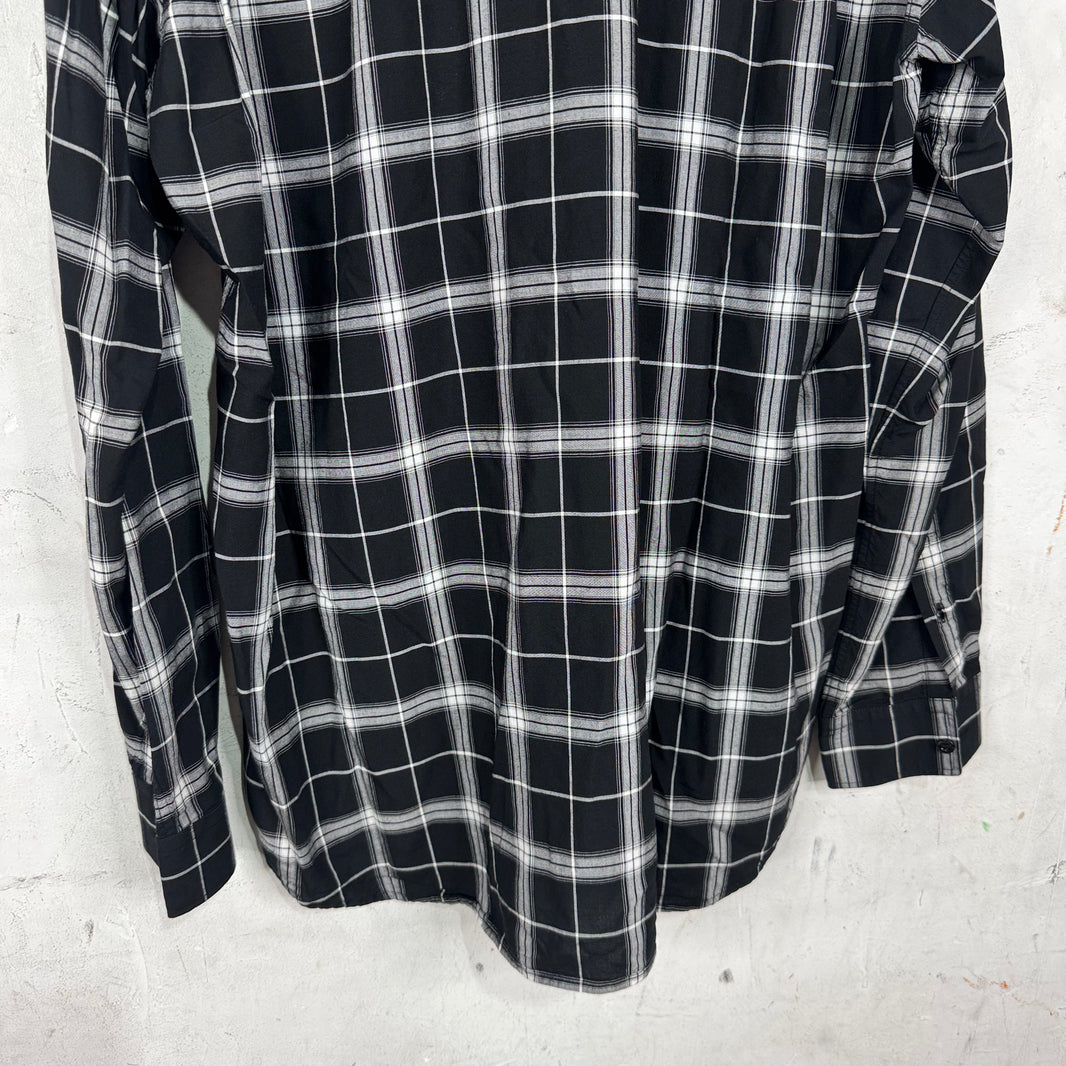 Balenciaga Viscose Plaid Logo Shirt