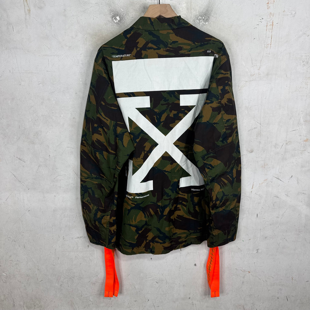 Off White Camo Patch Strap Cargo Jacket