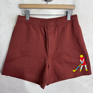 Bode Brown Golfer Beaded Sweatshorts