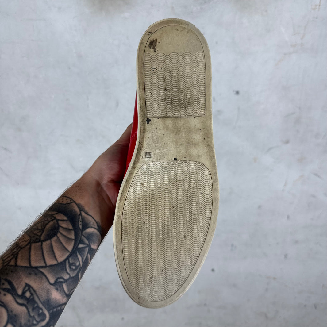 Raf Simons Red Leather Vandal Sneakers