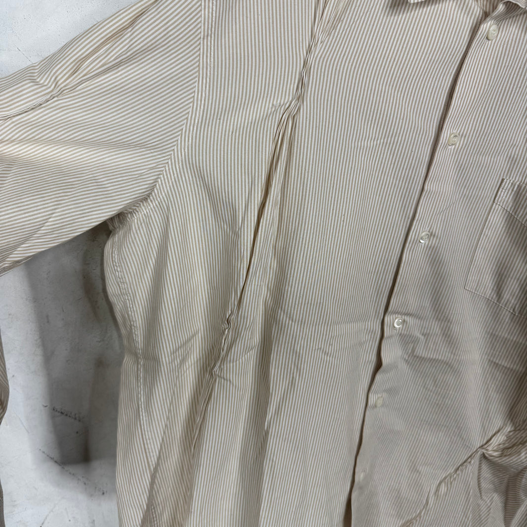 424 Striped Pinched Button-Up Shirt