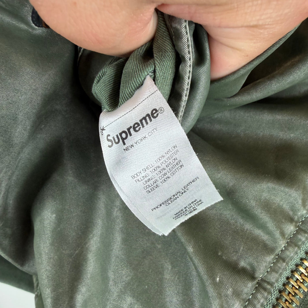 Supreme Denim Sleeve MA-1 Jacket
