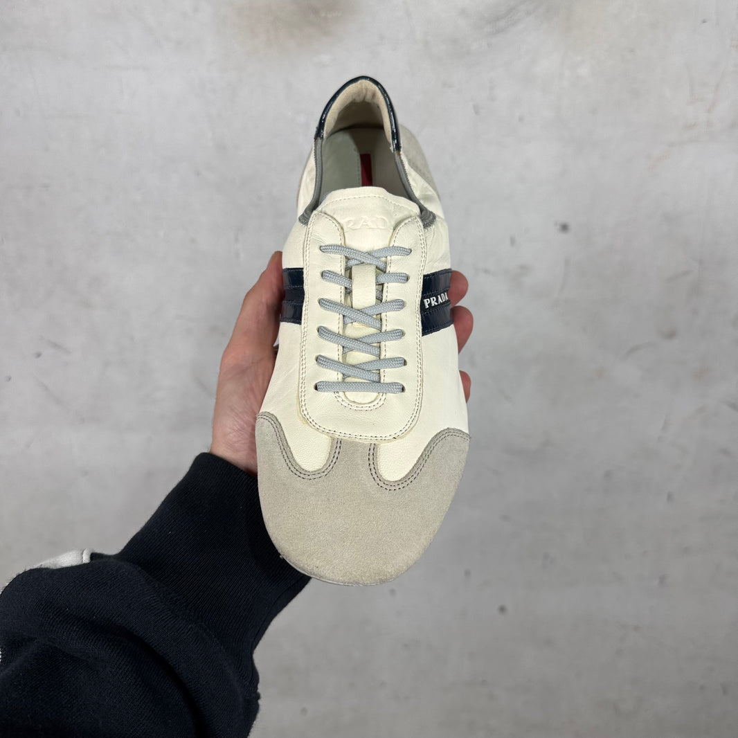 Prada Leather Low Profile Sneakers