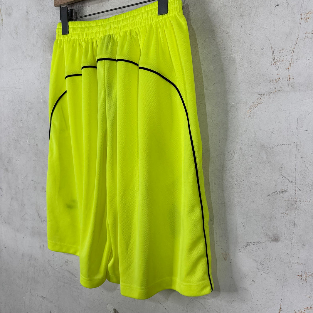 Balenciaga Neon Mesh Soccer Shorts