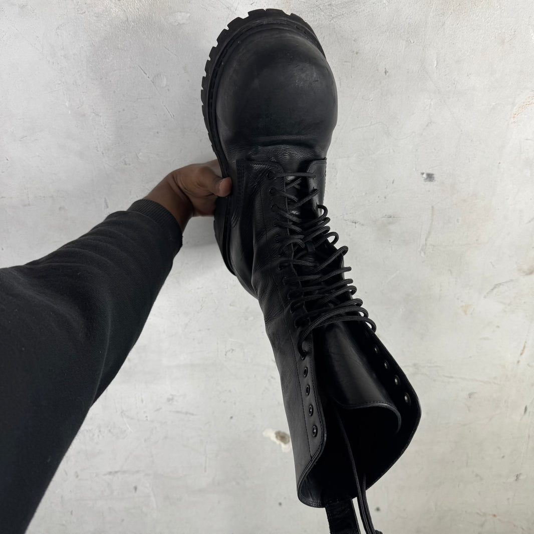 Balenciaga Tall Leather Stomper Boots
