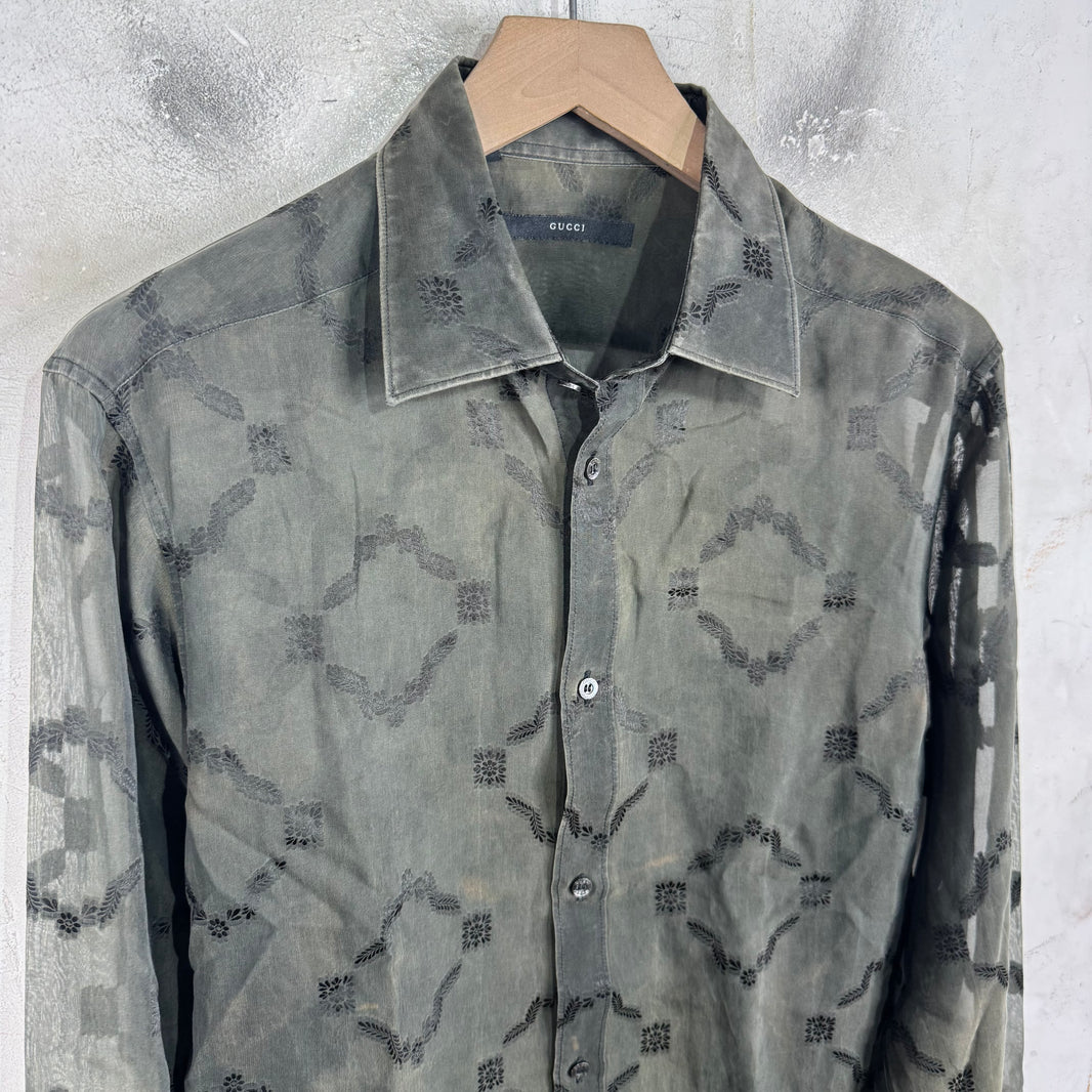 Gucci Tom Ford Silk Patterned Shirt