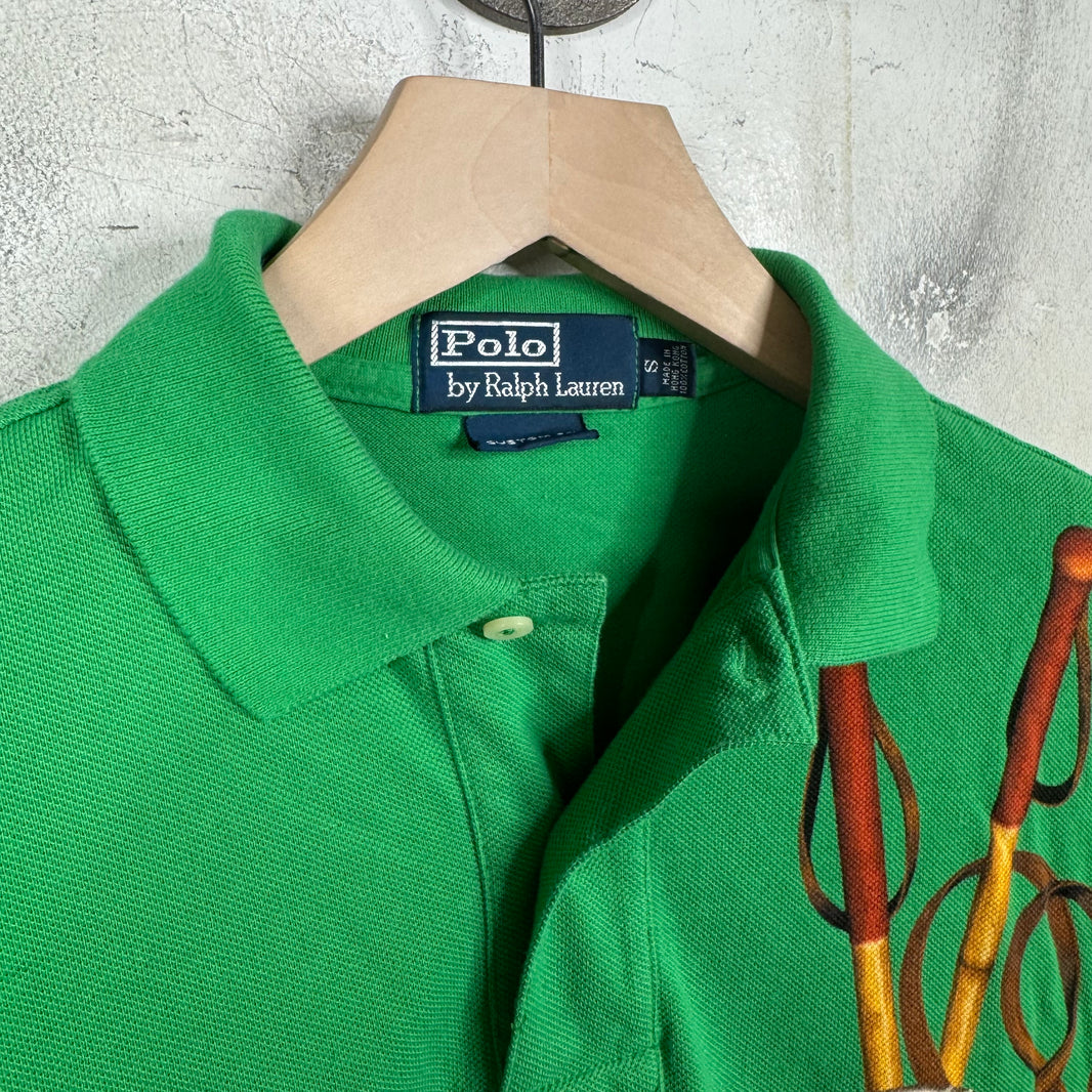 Ralph Lauren Green Printed Equipment Polo Shirt