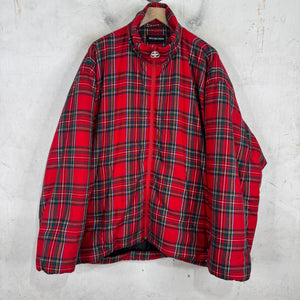Balenciaga Tartan Plaid Padded Jacket