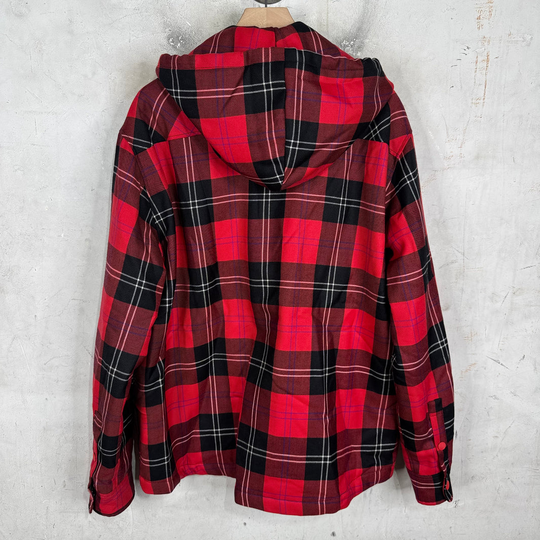 Marni Red Plaid Hooded Quilt Flannel