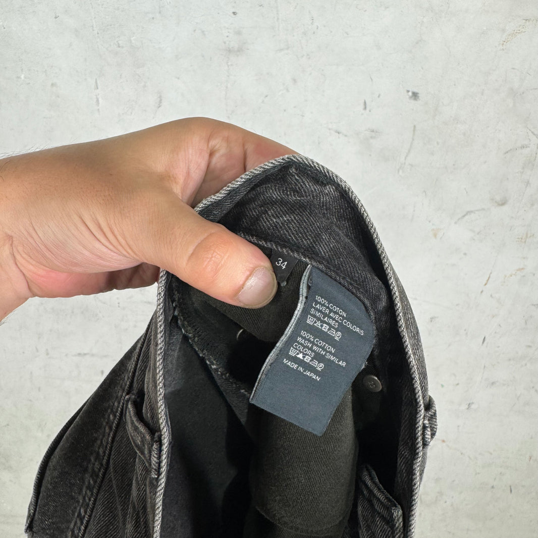 Celine Charcoal Wash Denim Shorts