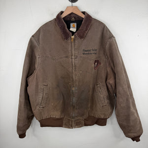 Vintage Carhartt Brown Santa Fe Pleasant Valley Woodcarving Jacket