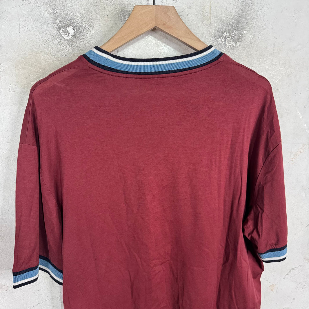 Prada Ribbed Maroon T-Shirt
