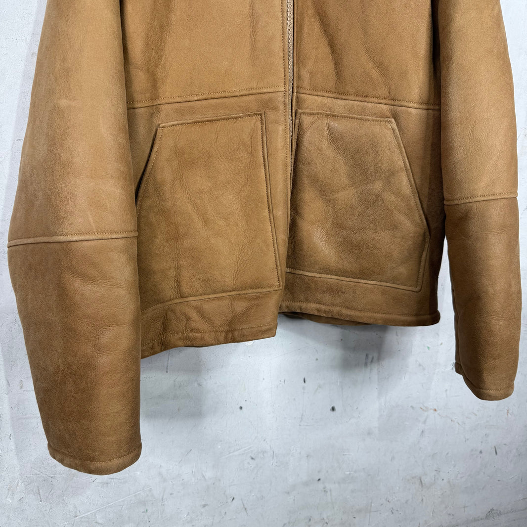 Stussy Brown Shearling Hooded Jacket