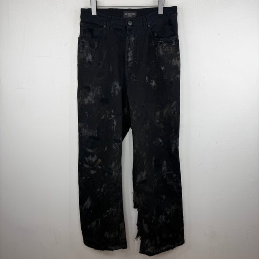 Balenciaga Mud Show Ripped Jeans