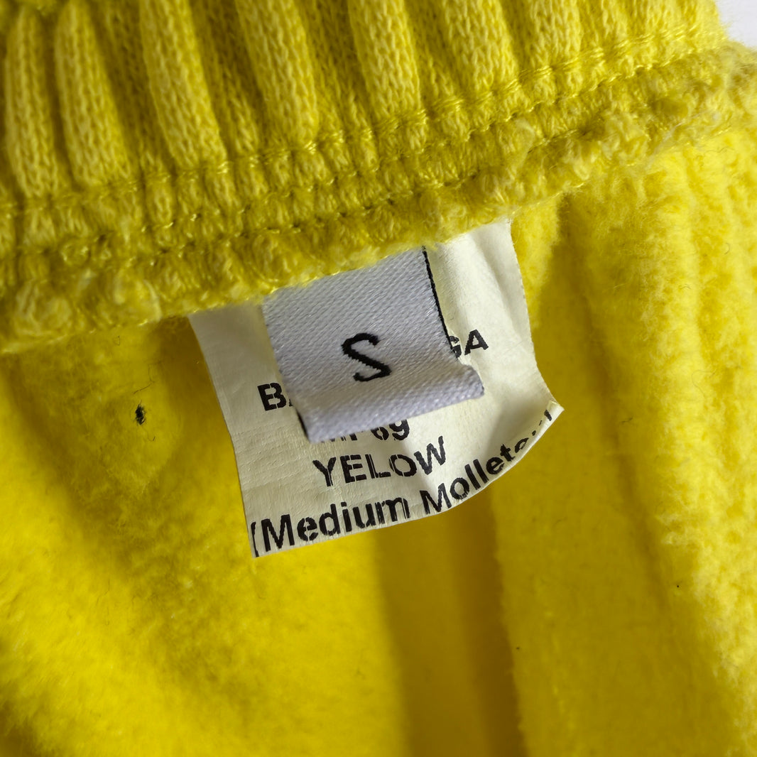 Balenciaga Sample Sporty B Distressed Yellow Sweatpants