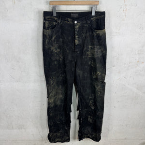 Balenciaga Mud Slashed Jeans