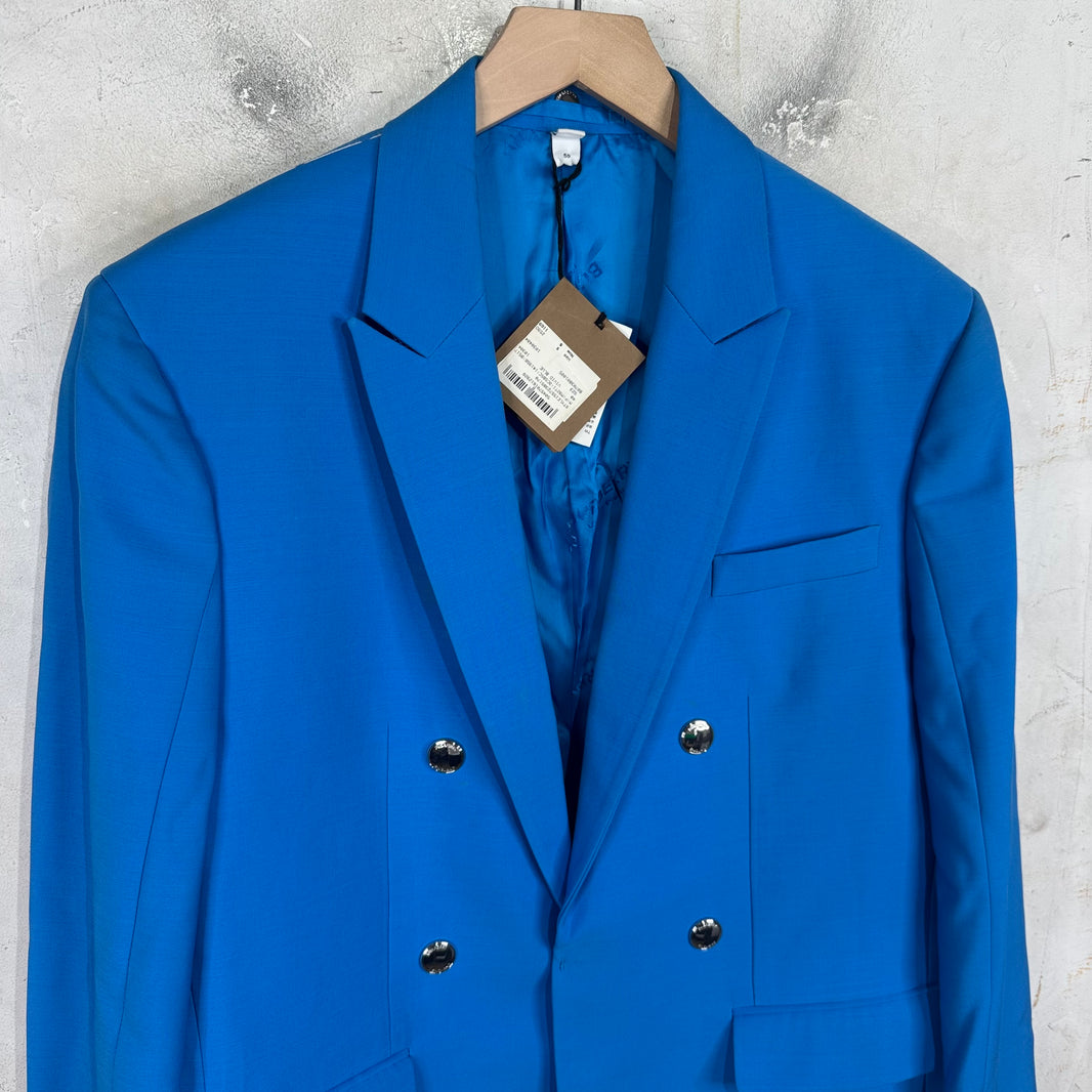 Burberry Double Breasted Silver Buttoned Blazer