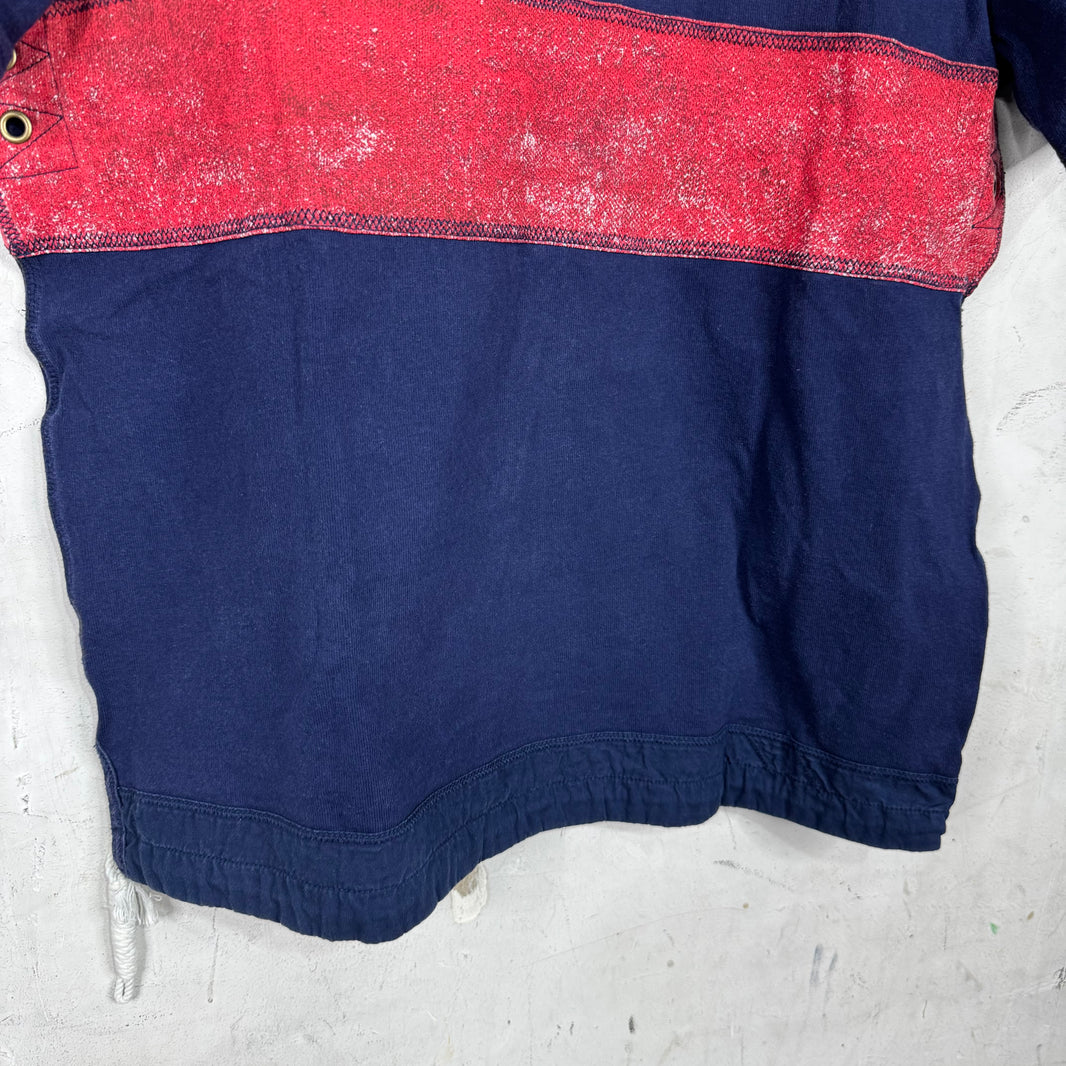 Ralph Lauren Navy Big Horse Red Horizontal Stripe Polo