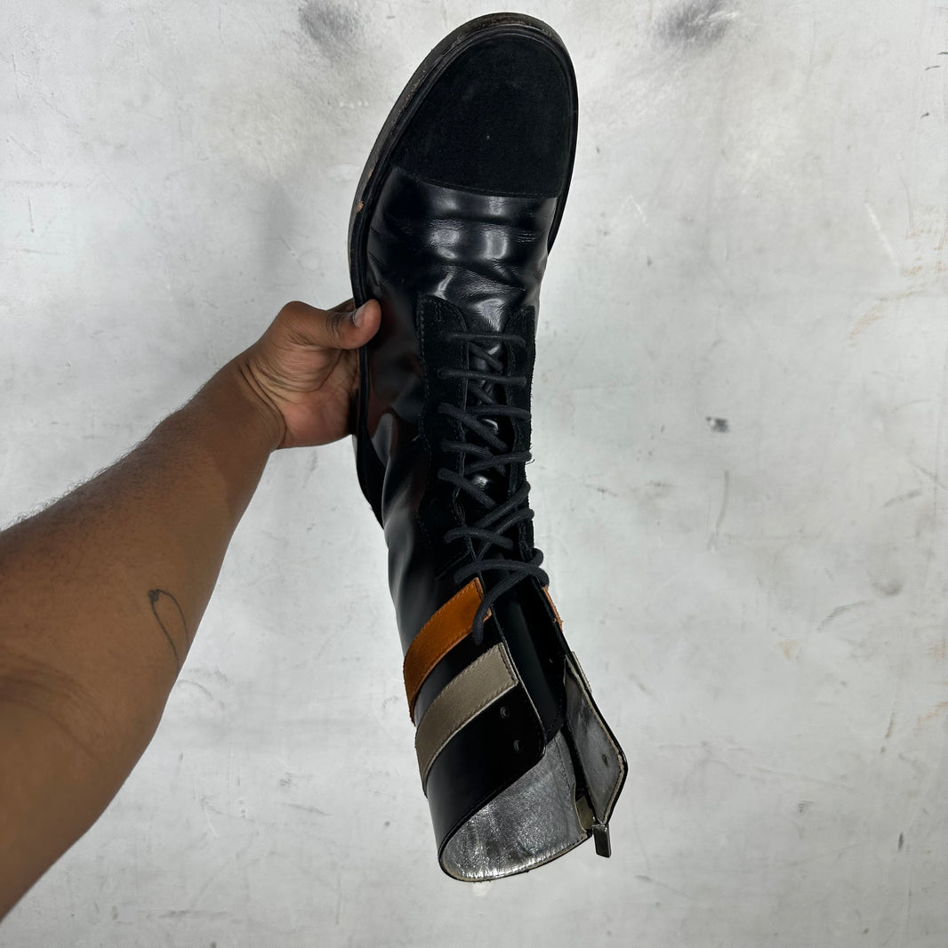 Raf Simons ‘16 Striped Combat Boots