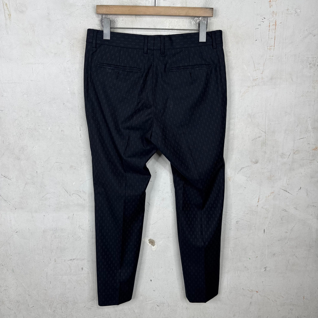 Gucci Diamond Weave Navy 2 Piece Suit Set
