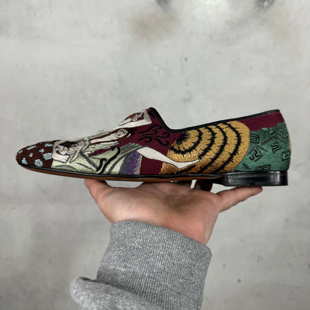 Tom Ford Embroidered Art Smoking Slippers