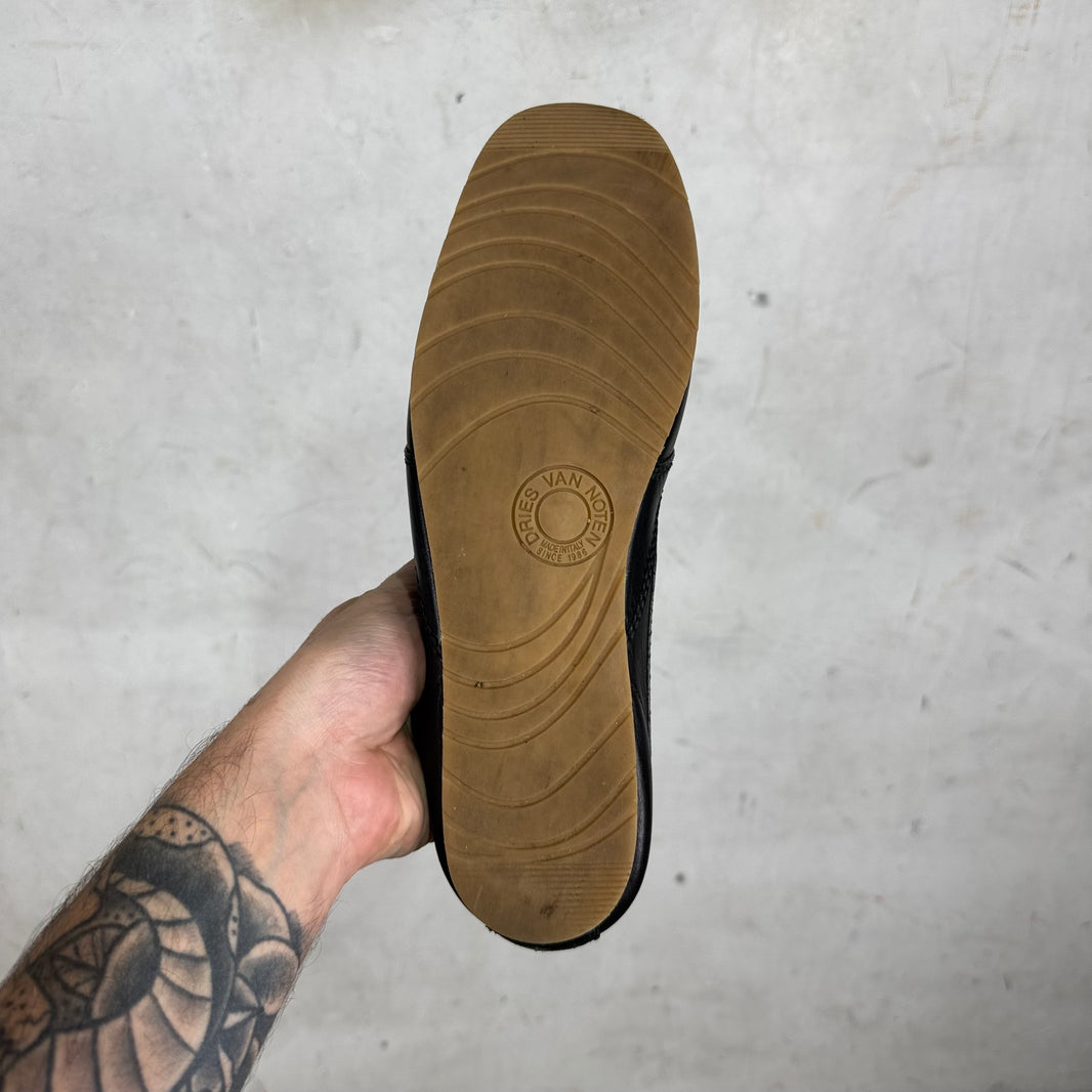 Dries Van Noten Brown Leather Driver Sneakers