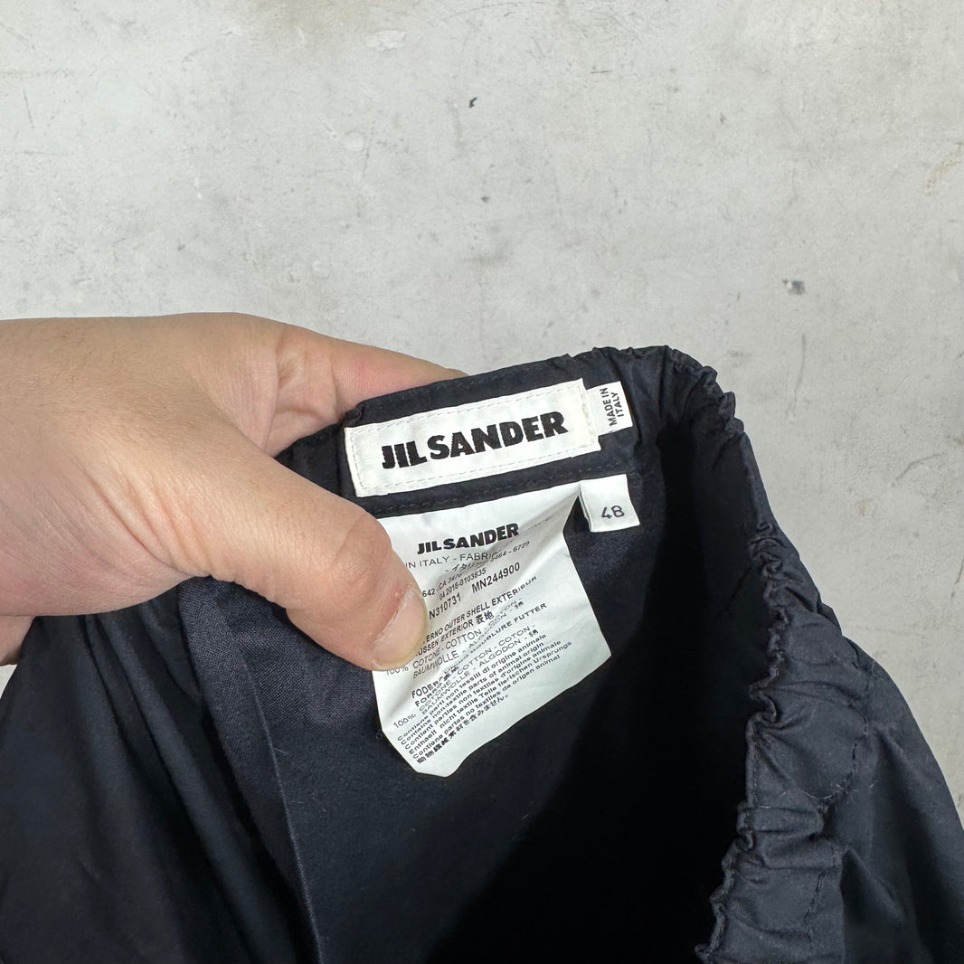 Jil Sander Elastic Waisted Loose Navy Pants