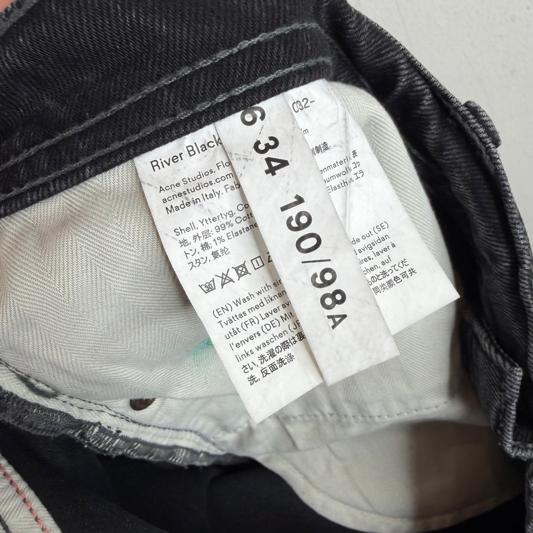 Acne Studios Black Patchwork Jeans