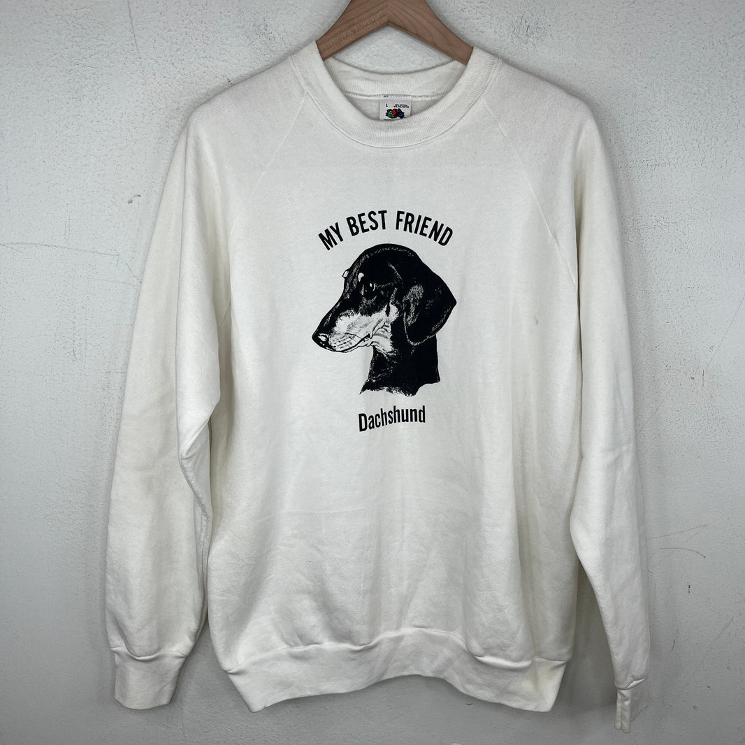 Vintage Dachshund My Best Friend Crewneck