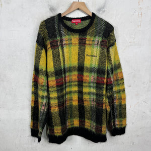 Supreme Plaid Brushed Mohair Sweater