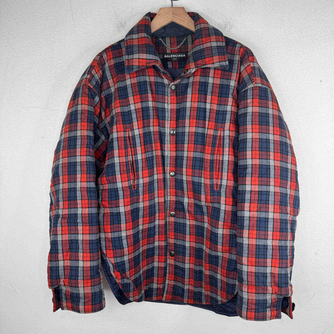 Balenciaga Padded Flannel Jacket