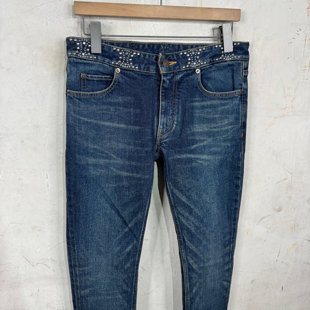 Celine Studded Waist Skinny Jeans