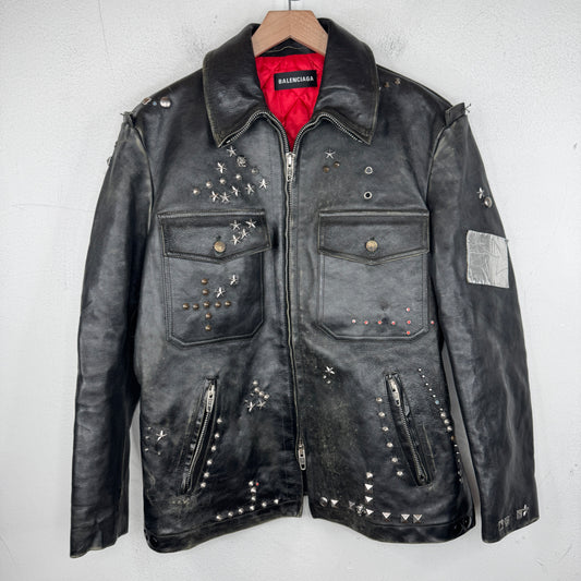 Balenciaga Studded Calf Leather Jacket