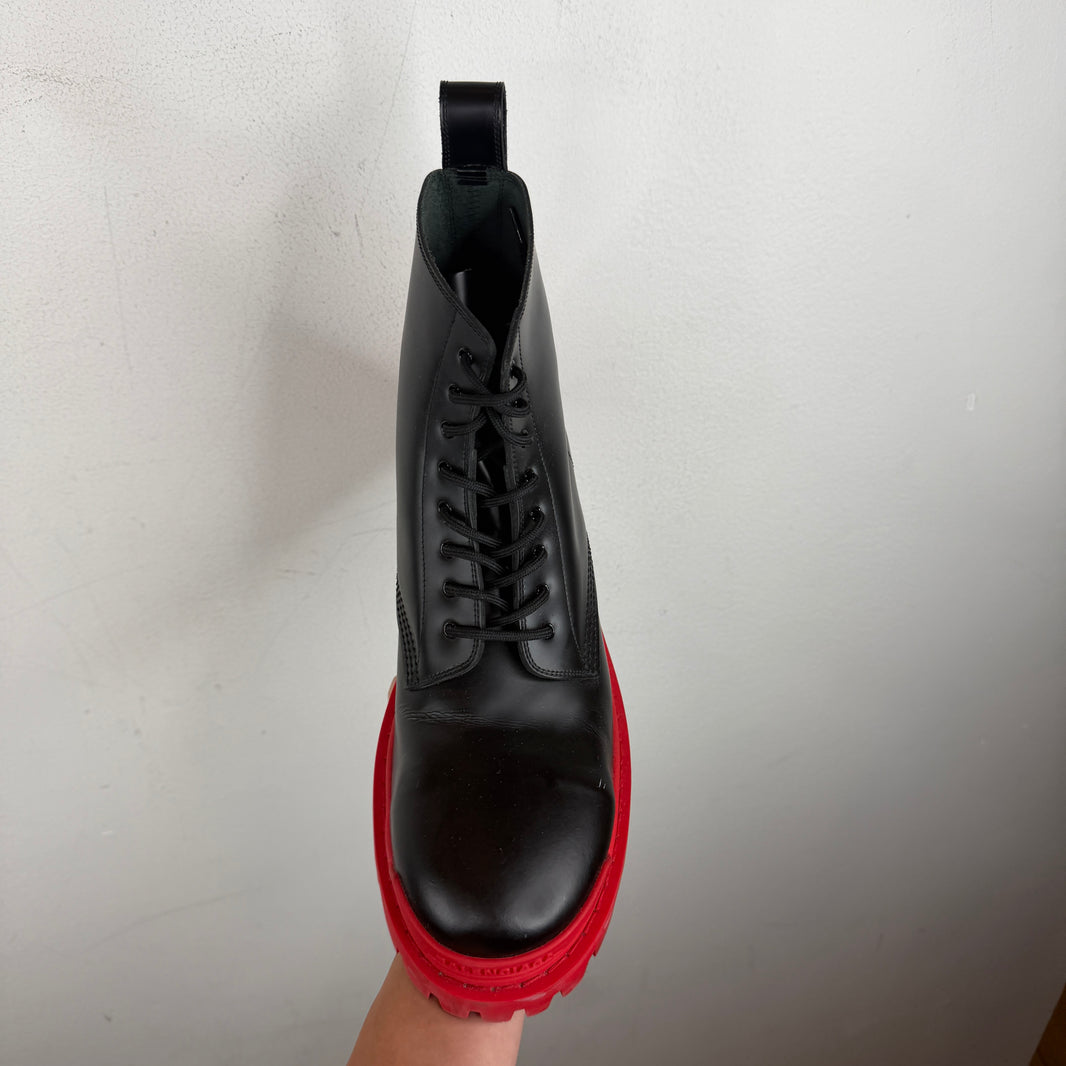 Balenciaga Red/Black Strike Boots