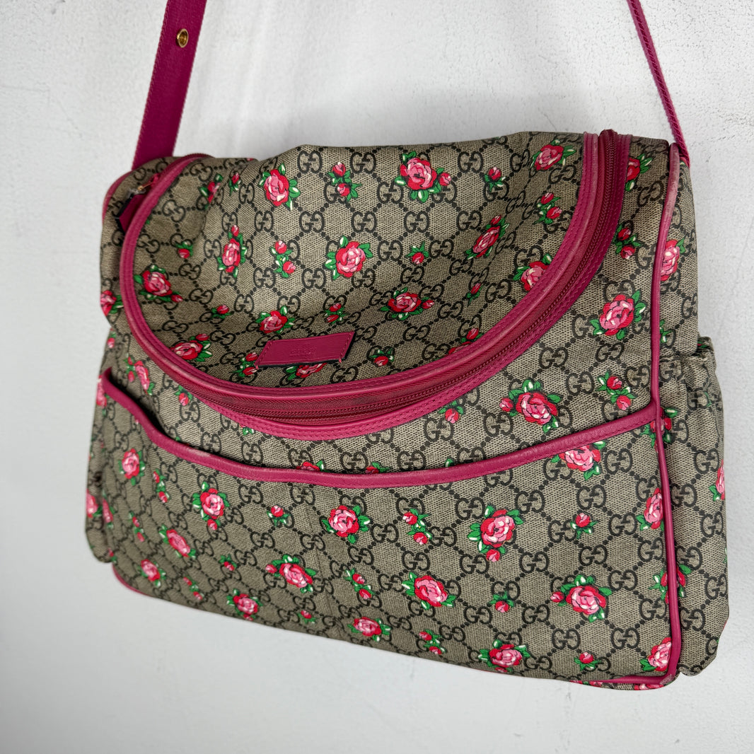 Gucci Rose Monogram Diaper Bag