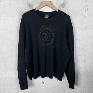 Chanel Uniform Glitter Logo Sweater