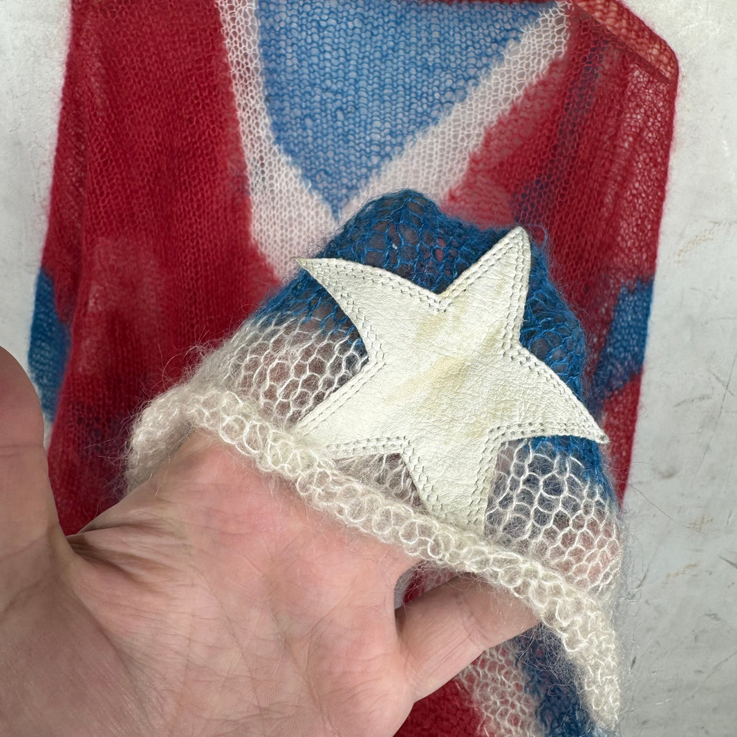 Chrome Hearts Star Patch Split Mohair Sweater