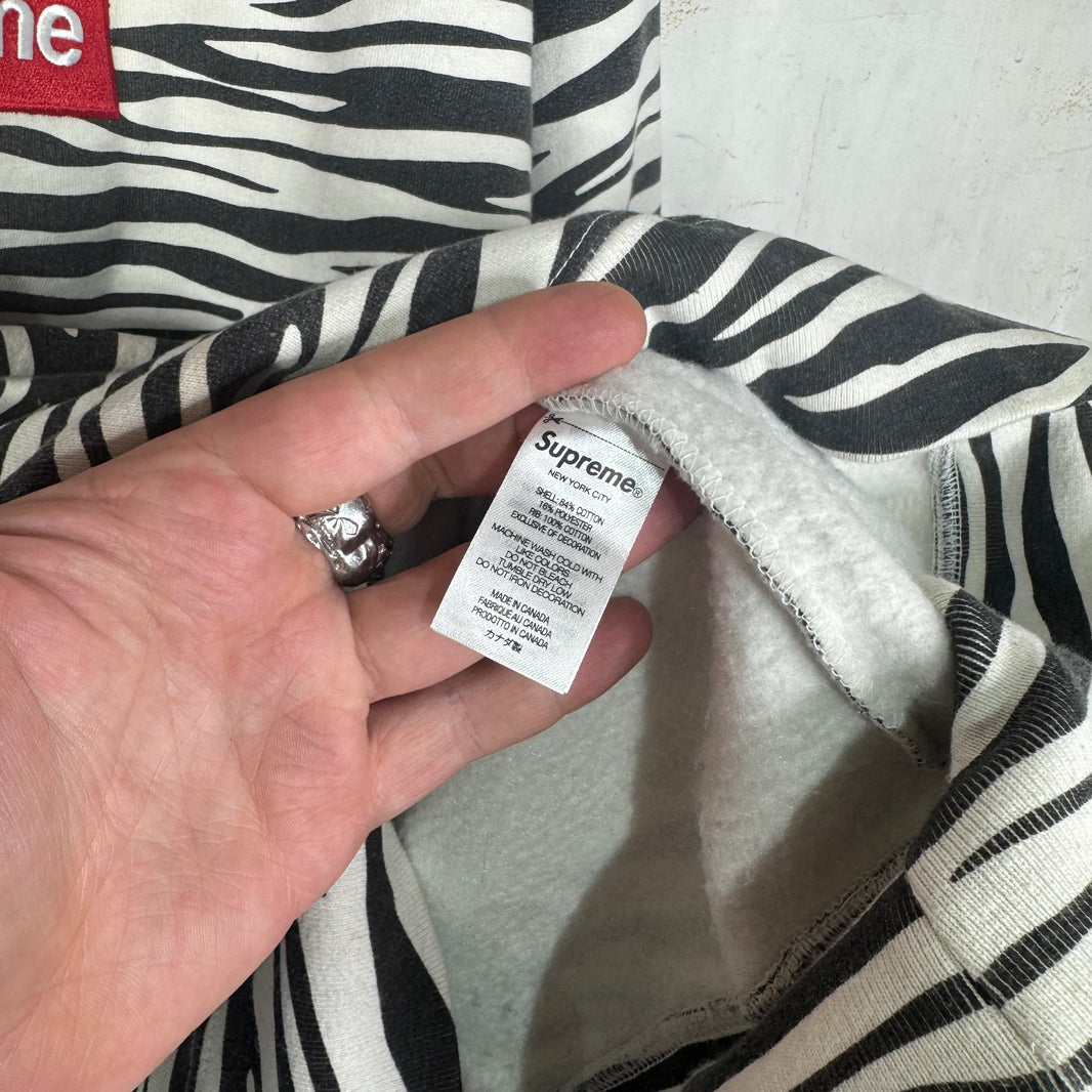Supreme Zebra Box Logo Crewneck