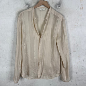 Saint Laurent Mandarin Collared LS Shirt