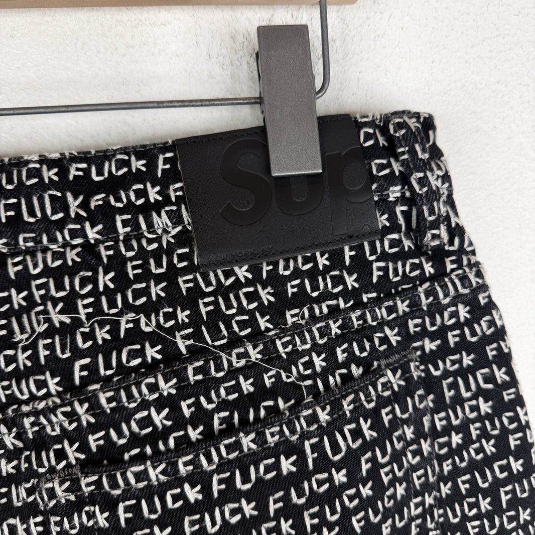 Supreme AOP Stitched F*ck Jeans