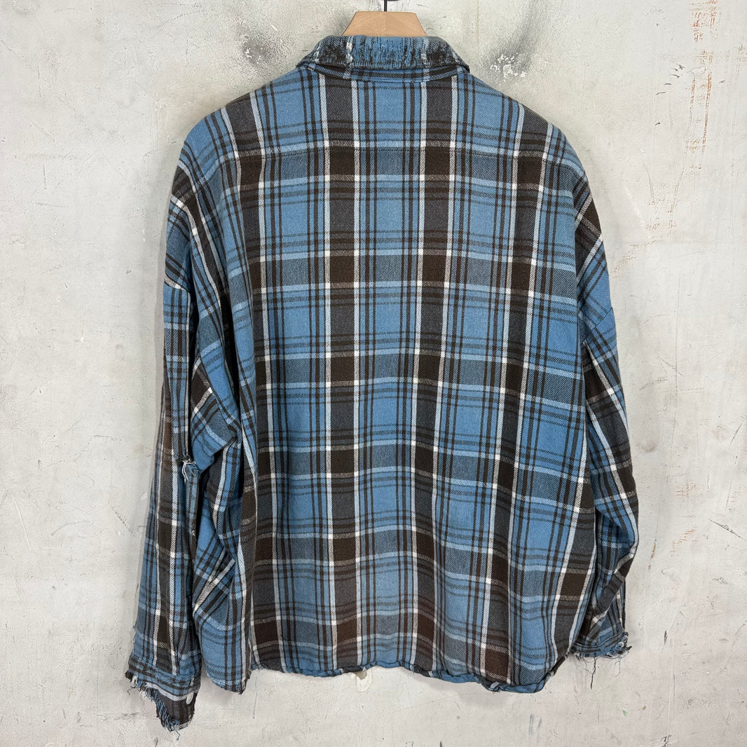 Saint Michael Distressed Plaid Flannel