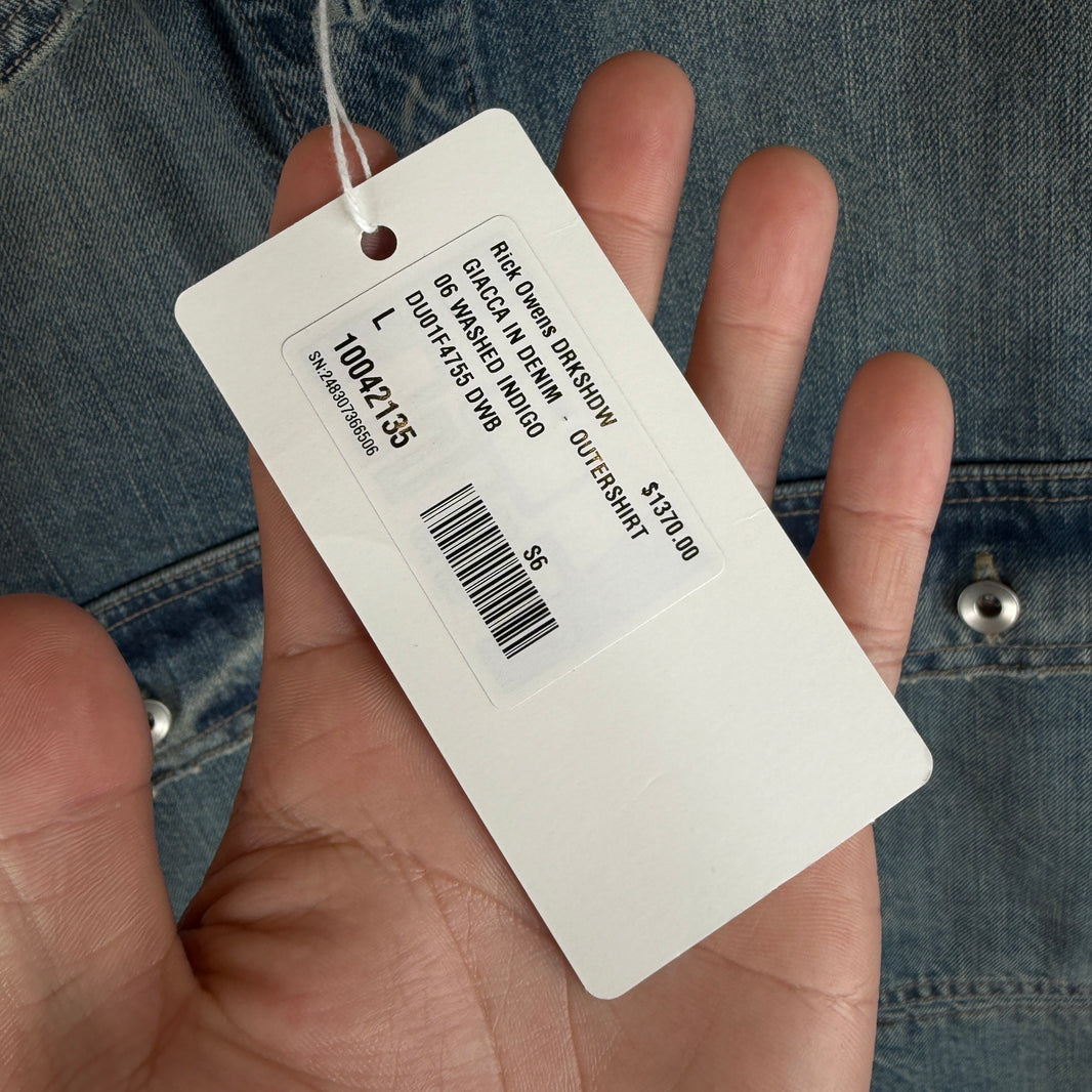 DRKSHDW Washed Indigo Denim Overshirt