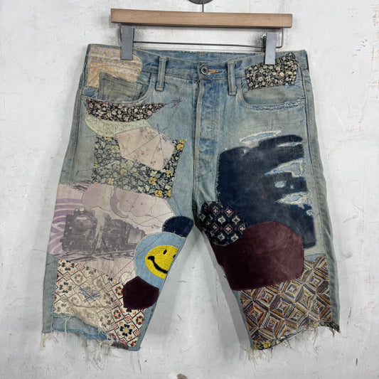 Kapital Patchwork Cutoff Jorts