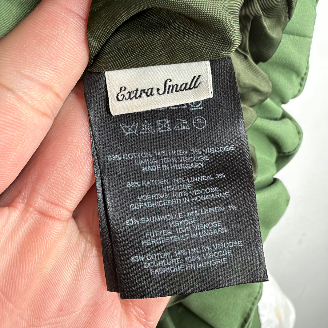 Dries Van Noten Green Cropped Track Jacket