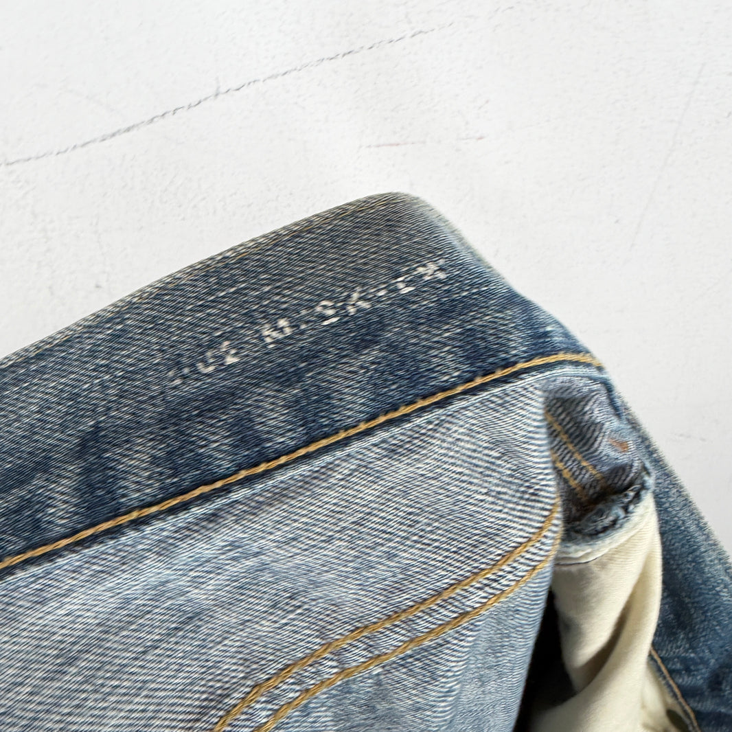 Saint Laurent Light Wash Knee Repair D02 Denim Jeans