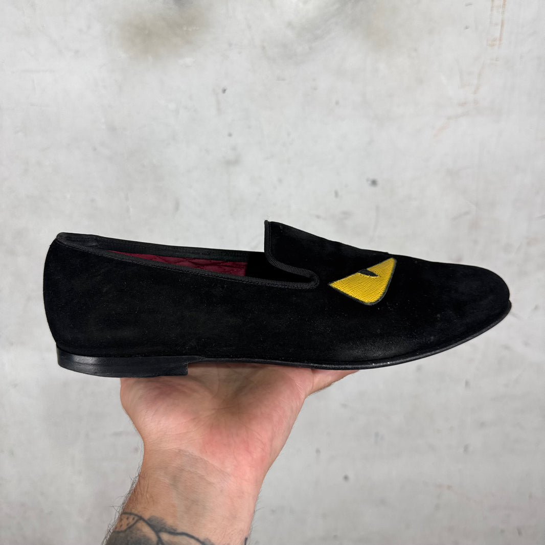 Fendi Monster Suede Loafers