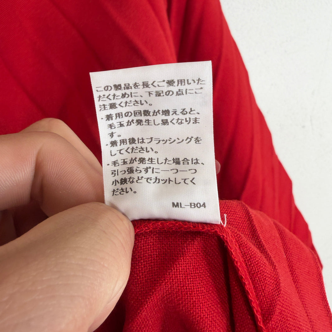 Issey Miyake Me Pleats Red L/S Shirt